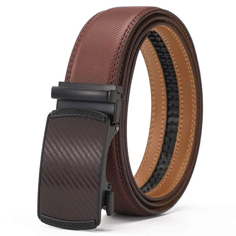 Premium Genuine Leather Ratchet Belt - Perfect Gift for Him!