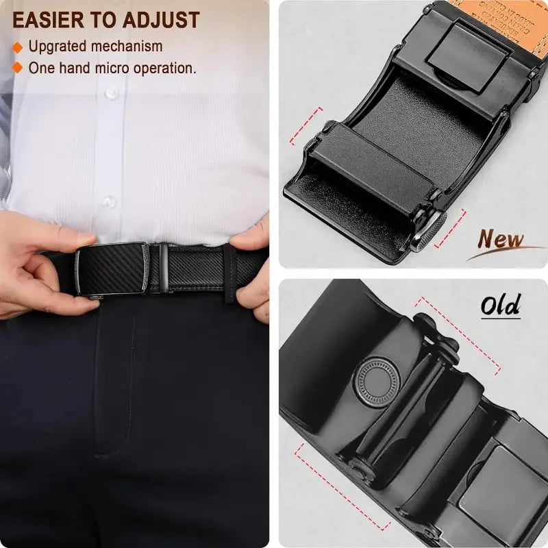 Premium Genuine Leather Ratchet Belt - Perfect Gift for Him!