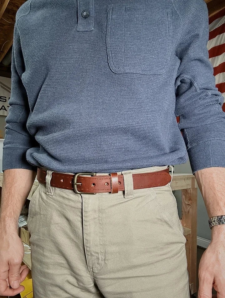 🔥Handcrafted Full-Grain Leather Belt - Heirloom Quality, Built to Last